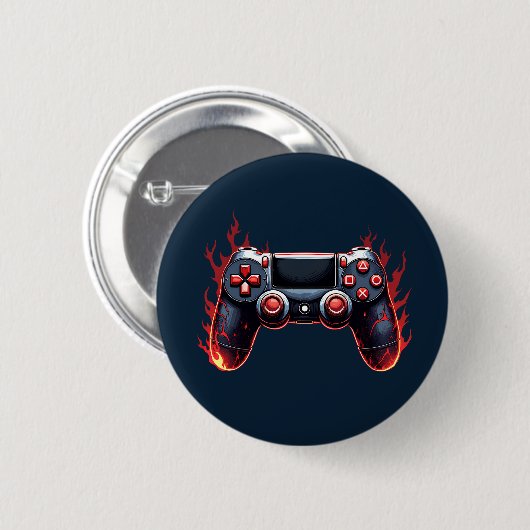 Flaming Game Controller voor Console Gamers Ronde Button 5,7 Cm (Voorkant /achterkant)