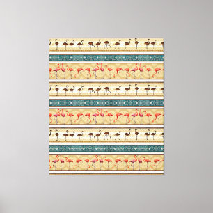 Flaming Go Lover Cft, Cute Flamingo patroon Cft Canvas Afdruk