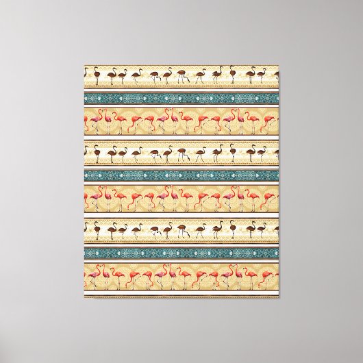 Flaming Go Lover Cft, Cute Flamingo patroon Cft Canvas Afdruk (Voorkant)
