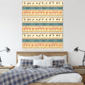 Flaming Go Lover Cft, Cute Flamingo patroon Cft Canvas Afdruk (Insitu (Slaapkamer))