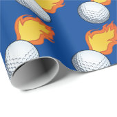  Flaming Golf Ball Cadeaupapier (Rol Hoek)