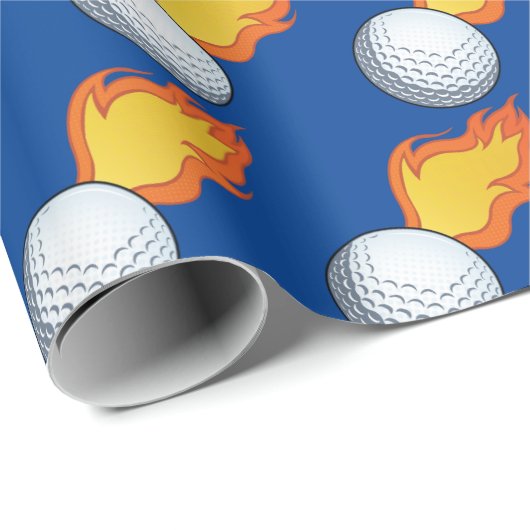  Flaming Golf Ball Cadeaupapier (Rol Hoek)