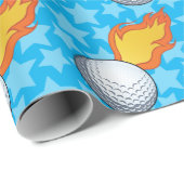  Flaming Golf Ball Cadeaupapier (Rol Hoek)