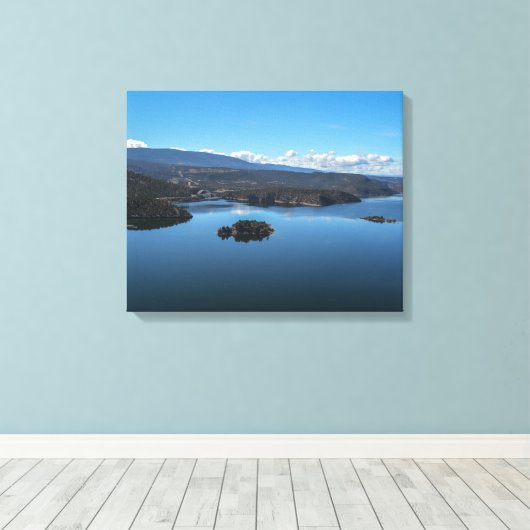 Flaming Gorge Lake Canvas Afdruk (Insitu (Houten vloer))