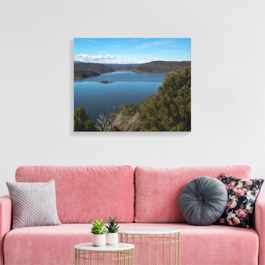 Flaming Gorge Lake Canvas Afdruk (Insitu (Woonkamer))