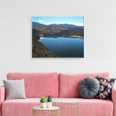 Flaming Gorge Lake Spillway Canvas Afdruk (Insitu (Woonkamer))