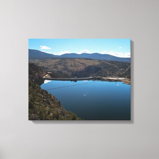 Flaming Gorge Lake Spillway Canvas Afdruk (Voorkant)