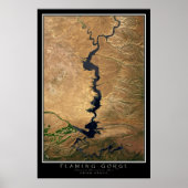 Flaming Gorge National Recreation Area Satellite Poster (Voorkant)