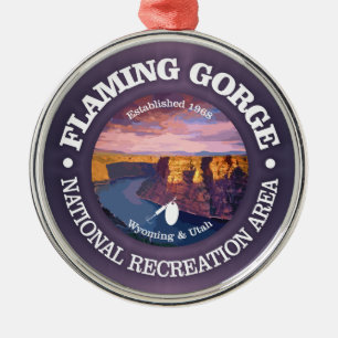 Flaming Gorge NRA (rood) Metalen Ornament