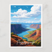 Flaming Gorge Utah Art Travel  illustratie Briefkaart (Voorkant)