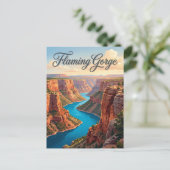 Flaming Gorge Utah Briefkaart (Staand voorkant)
