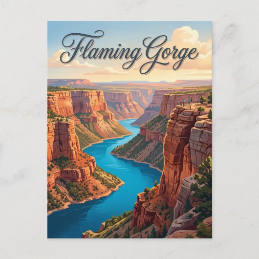 Flaming Gorge Utah Briefkaart (Voorkant)