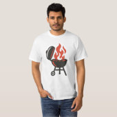 Flaming Grill BBQ Master Design T-shirt (Voorkant volledig)