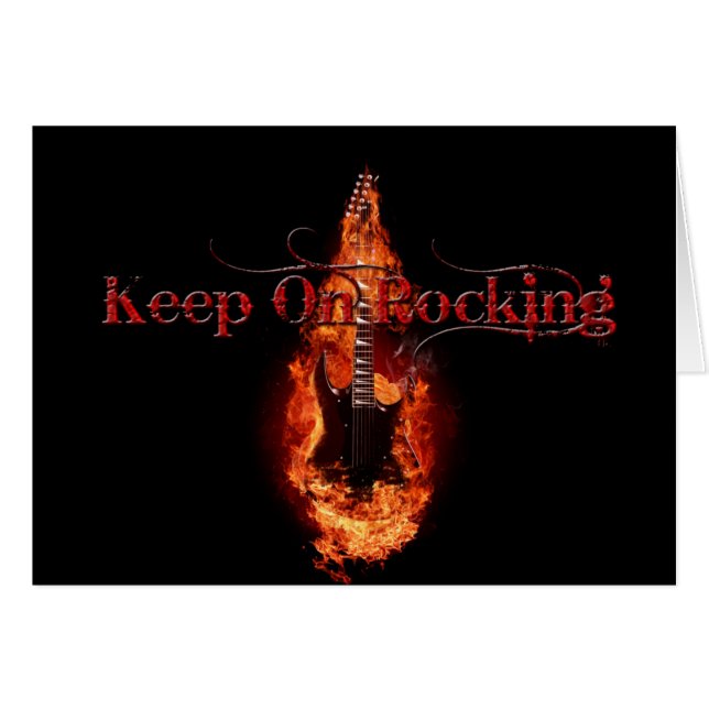 Flaming Guitar (Voorkant Horizontaal)