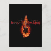 Flaming Guitar Briefkaart (Voorkant)