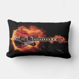Flaming Guitar Kussen