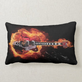 Flaming Guitar Kussen
