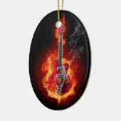 Flaming Guitar Ornament (Links)