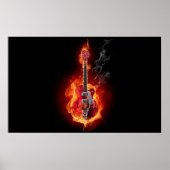 Flaming Guitar Poster (Voorkant)