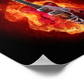 Flaming Guitar Poster (Hoek)