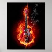 Flaming Guitar Poster (Voorkant)