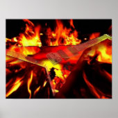 Flaming Guitar Poster (Voorkant)