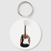 Flaming Guitar Sleutelhanger (Voorkant)