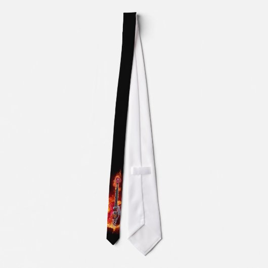 Flaming Guitar Stropdas (Achterkant)