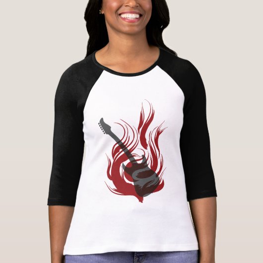 Flaming Guitar T-shirt (Voorkant)