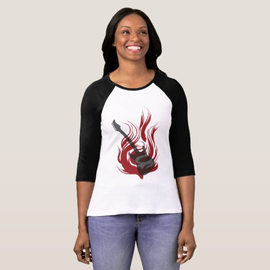 Flaming Guitar T-shirt (Voorkant volledig)