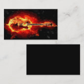 Flaming Guitar Visitekaartje (Voorkant / Achterkant)