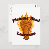 Flaming Head Lacrosse Briefkaart (Voorkant / Achterkant)