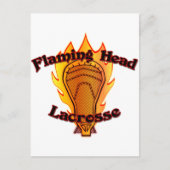 Flaming Head Lacrosse Briefkaart (Voorkant)