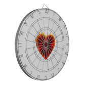 Flaming Heart Dartbord (Voorkant Links)