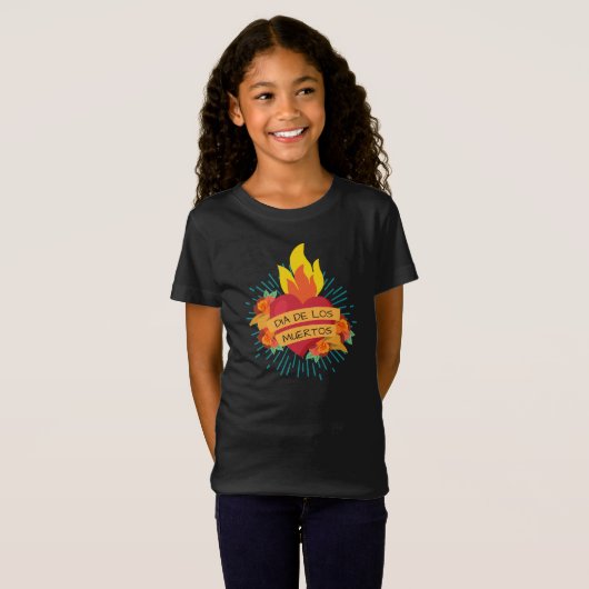Flaming Heart Dia de los Muertos | Shirts (Voorkant volledig)