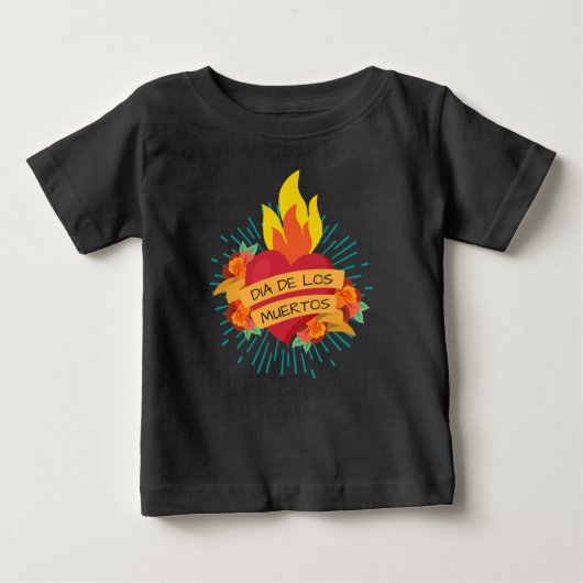 Flaming Heart Dia de los Muertos | Shirts (Voorkant)