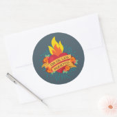 Flaming Heart Dia de los Muertos | Sticker (Envelop)