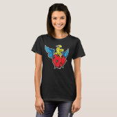 Flaming Heart Illustratie T-shirt (Voorkant volledig)