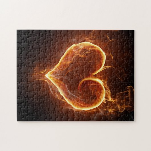 Flaming Heart Legpuzzel (Horizontaal)