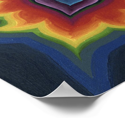 Flaming Heart Mandala Poster (Hoek)