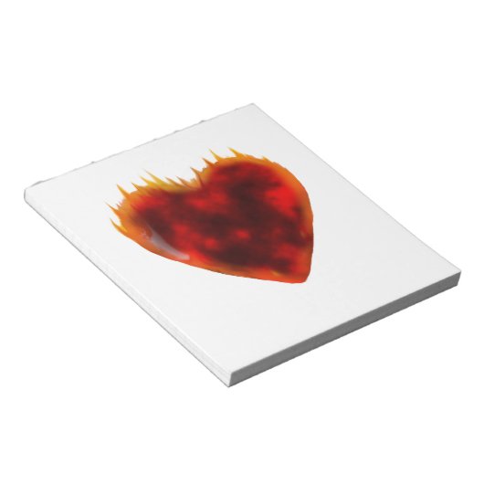Flaming Heart Notitieblok (Schuin)