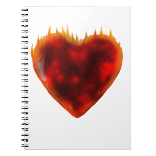 Flaming Heart Notitieboek (Voorkant)