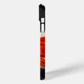 Flaming Heart op zwart satijn Case-Mate iPhone Case (Achterkant / Links)