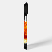 Flaming Heart op zwart satijn Case-Mate iPhone Case (Achterkant / Rechts)