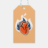 Flaming Heart Oranje Crush Cadeaulabel (Voorkant)