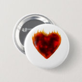 Flaming Heart Ronde Button 5,7 Cm (Voorkant /achterkant)