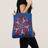 Flaming Heart Sacred Heart Tote Bag (Dichtbij)