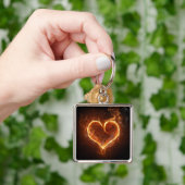 Flaming Heart Sleutelhanger (Hand)