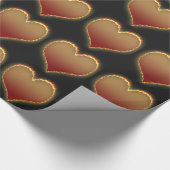 Flaming Hearts Pattern Cadeaupapier (Hoek)