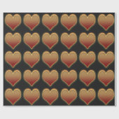 Flaming Hearts Pattern Cadeaupapier (Vlak)